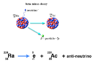 Beta decay reaction equation